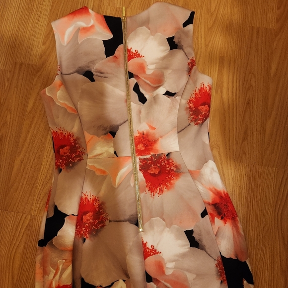 Calvin Klein size 8 floral sleeveless dress - Picture 3 of 4